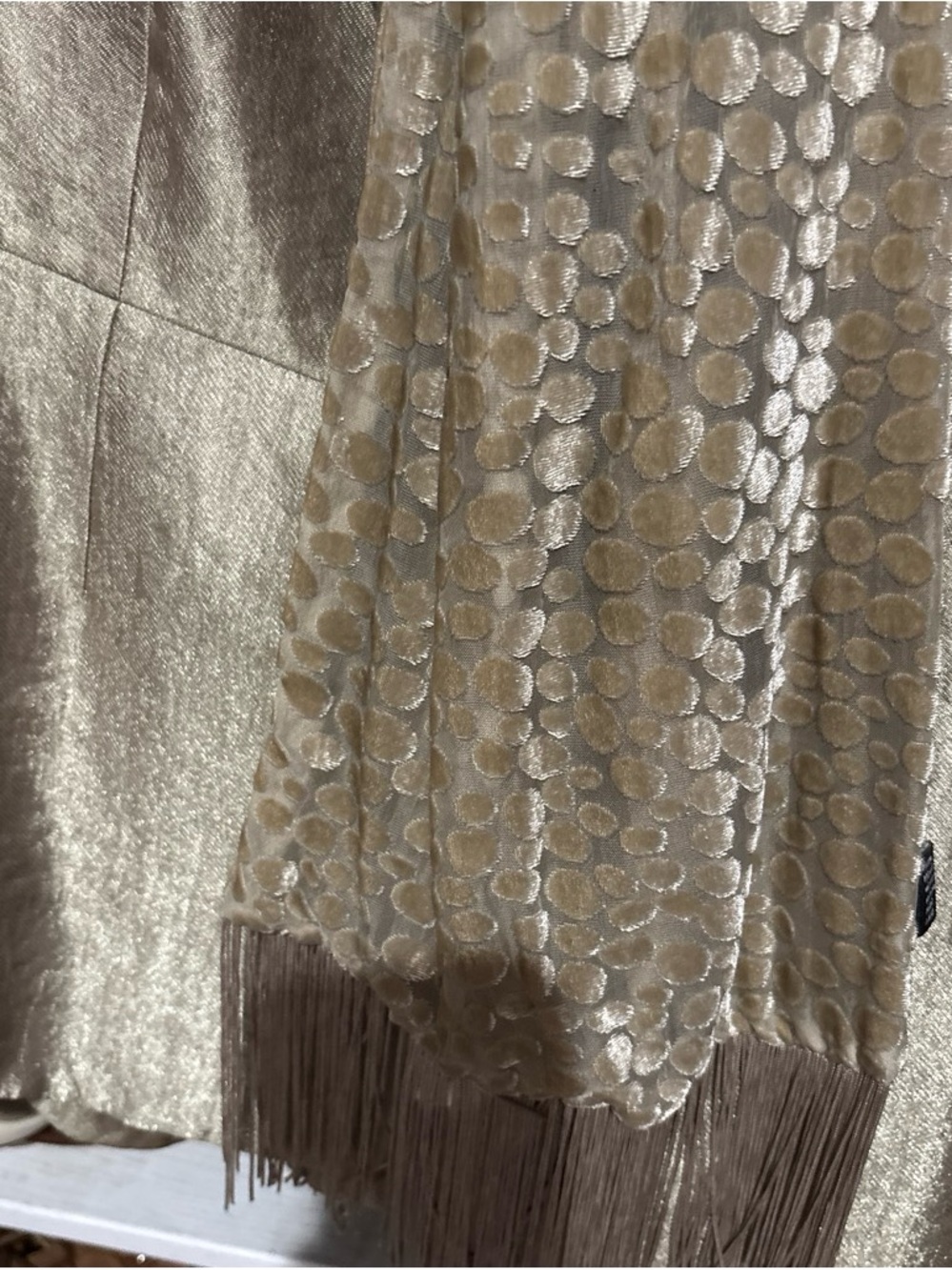 Kasper Metallic Gold Suit Jacket and Wide-Leg Trousers - Picture 3 of 4